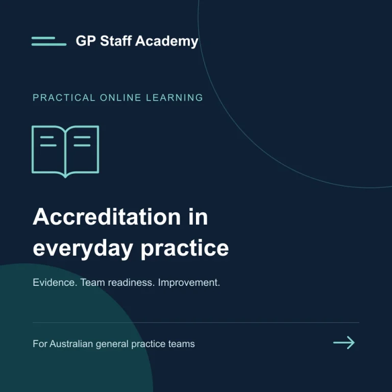 GP Staff Academy — Accreditation in everyday practice course