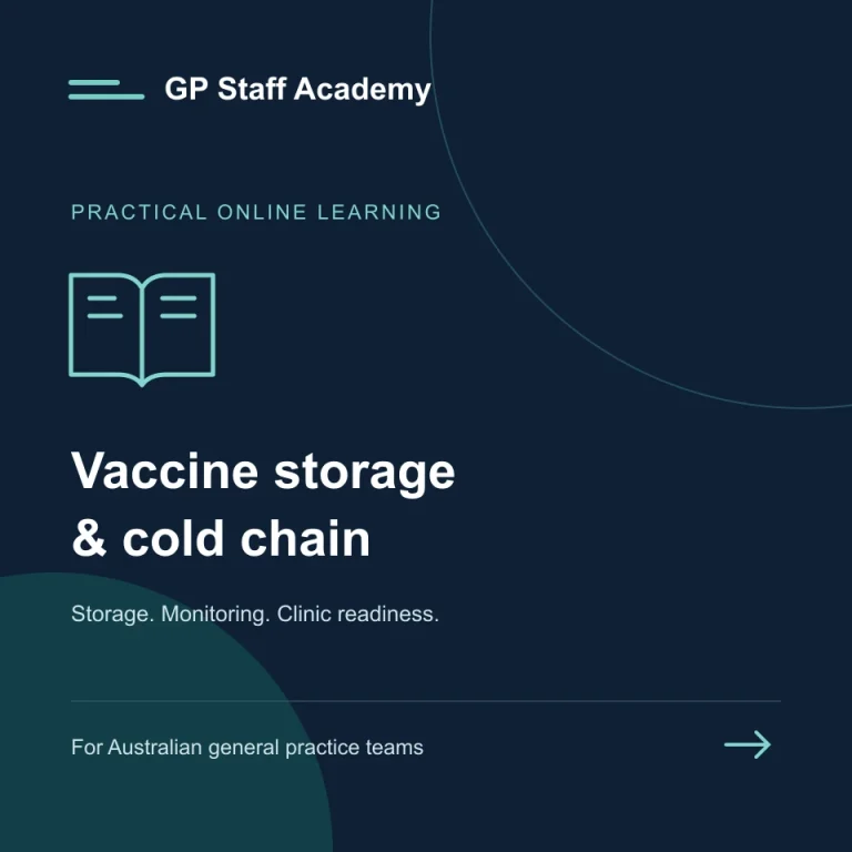 GP Staff Academy — Vaccine storage and cold chain course